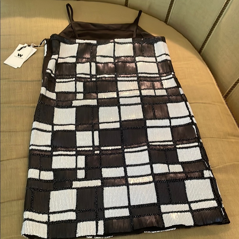 W By Worth Navy and White Geometric Dress - Picture 11 of 15